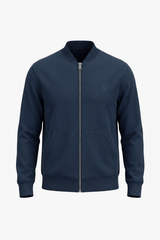 Bomber in felpa full zip blu-Dan John