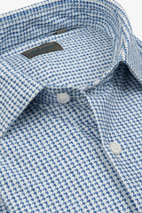 Light blue houndstooth shirt