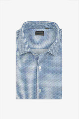 Light blue houndstooth shirt