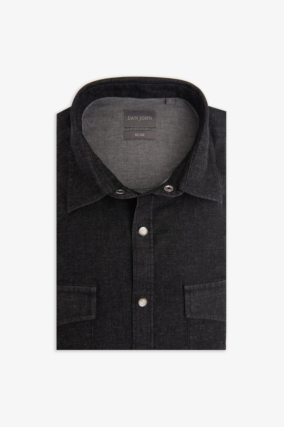 Western shirt in black denim