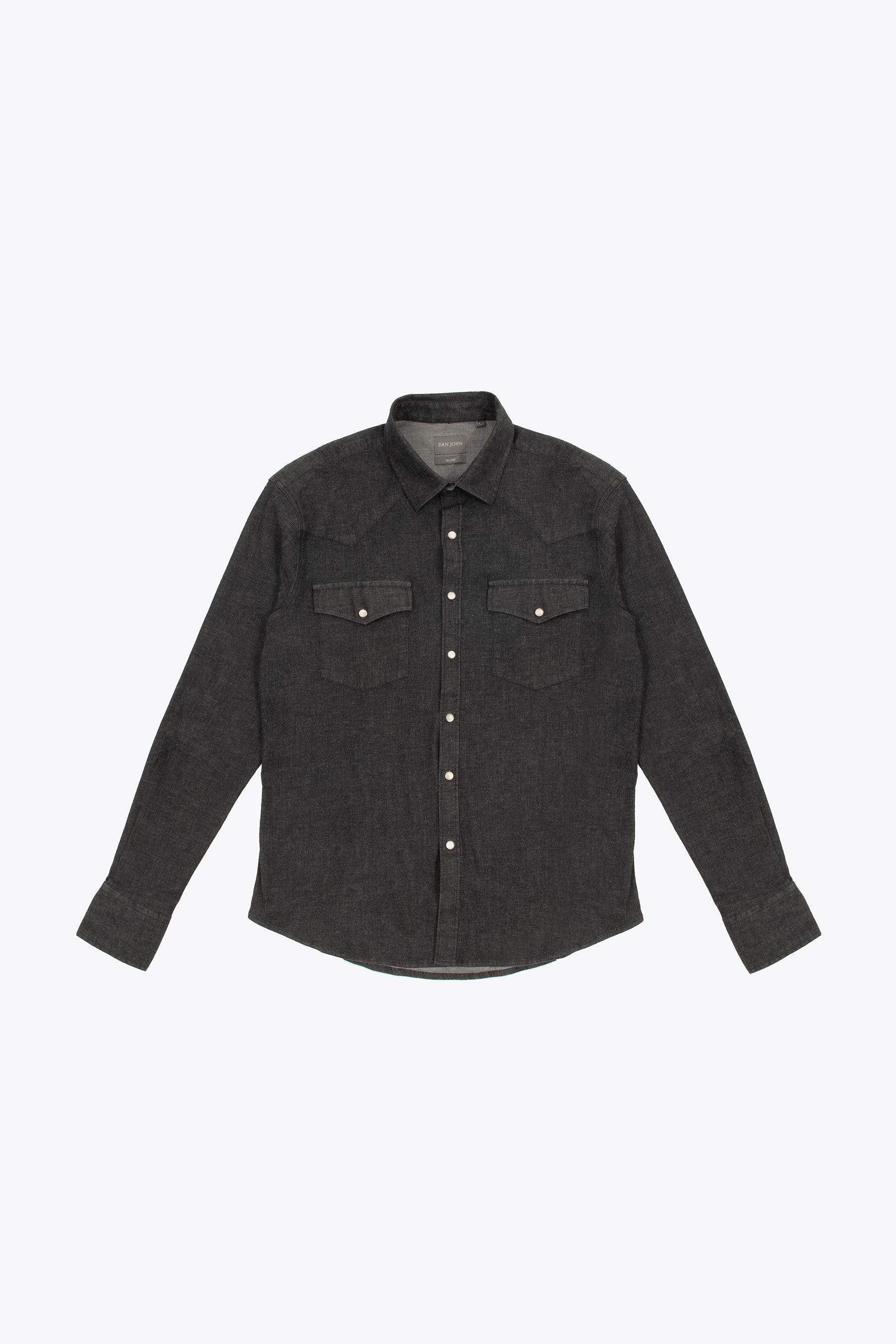 Western shirt in black denim