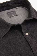 Western shirt in black denim