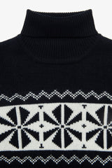 Christmas blue turtleneck sweater