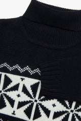 Christmas blue turtleneck sweater