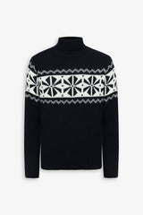 Christmas blue turtleneck sweater