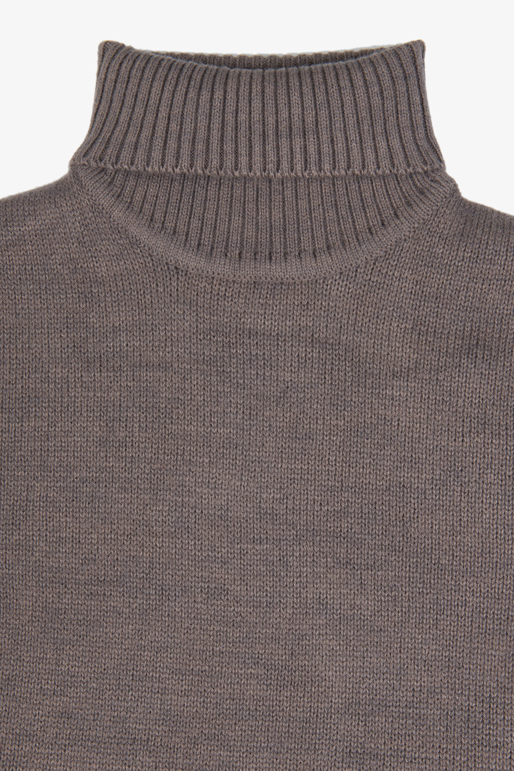 Dove gray lambswool turtleneck sweater