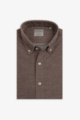 Camicia in velluto tortora-Dan John
