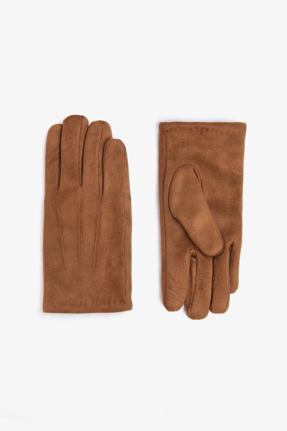 Rust eco-suede gloves