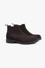 Dark brown suede Beatles shoe