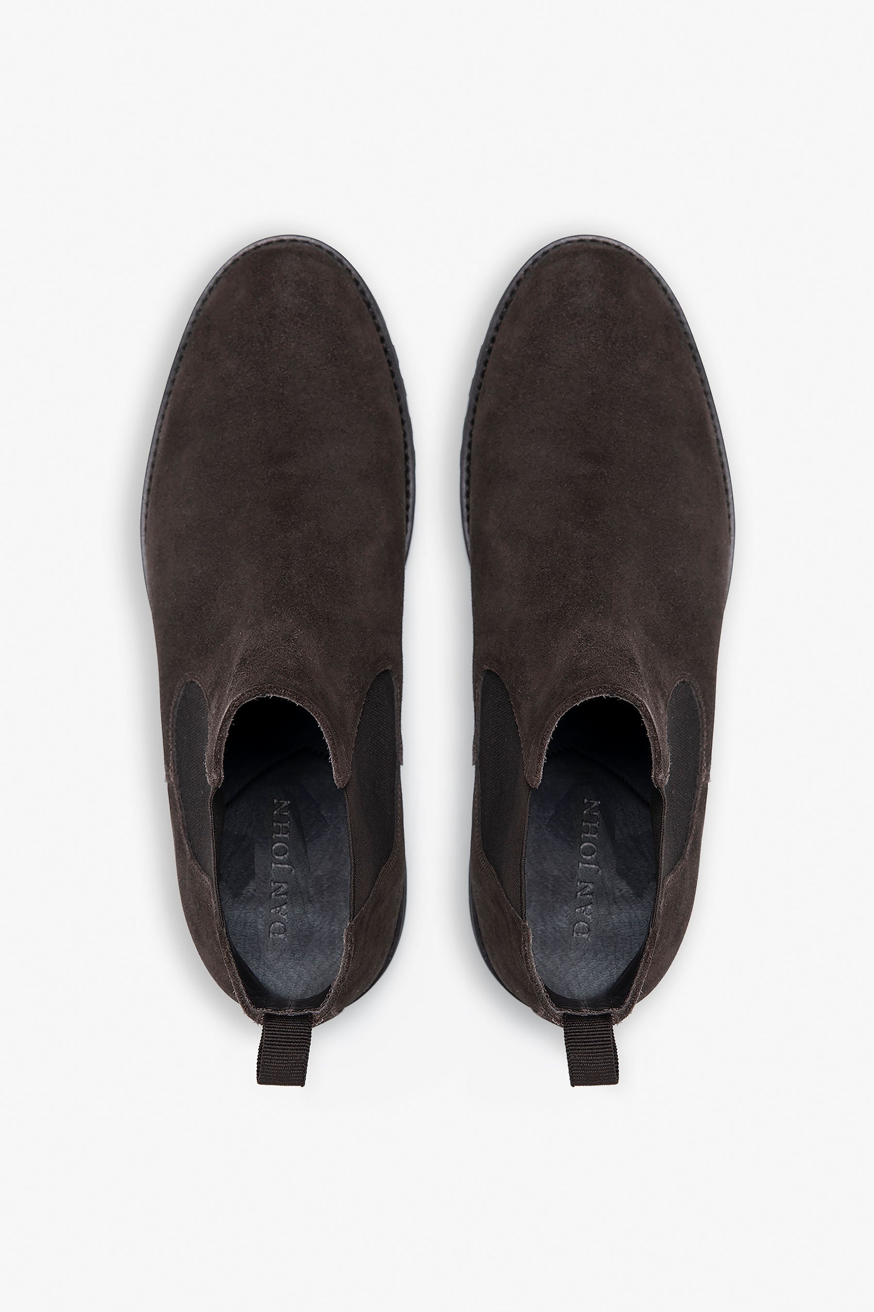 Dark brown suede Beatles shoe