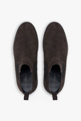 Dark brown suede Beatles shoe