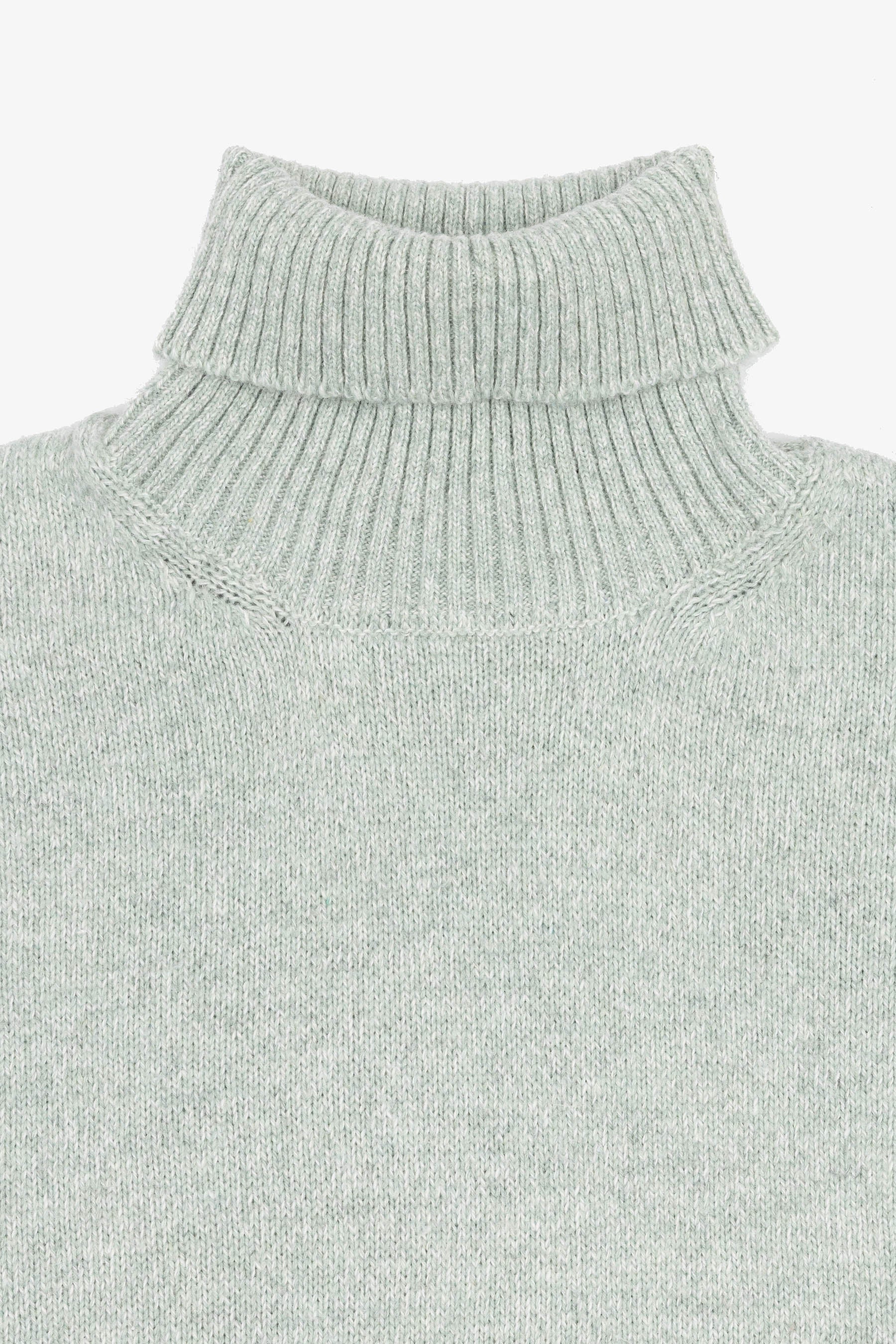 Maglia dolcevita moulinè salvia-Dan John