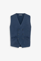 Gilet doppiopetto fantasia herringbone avion-Dan John