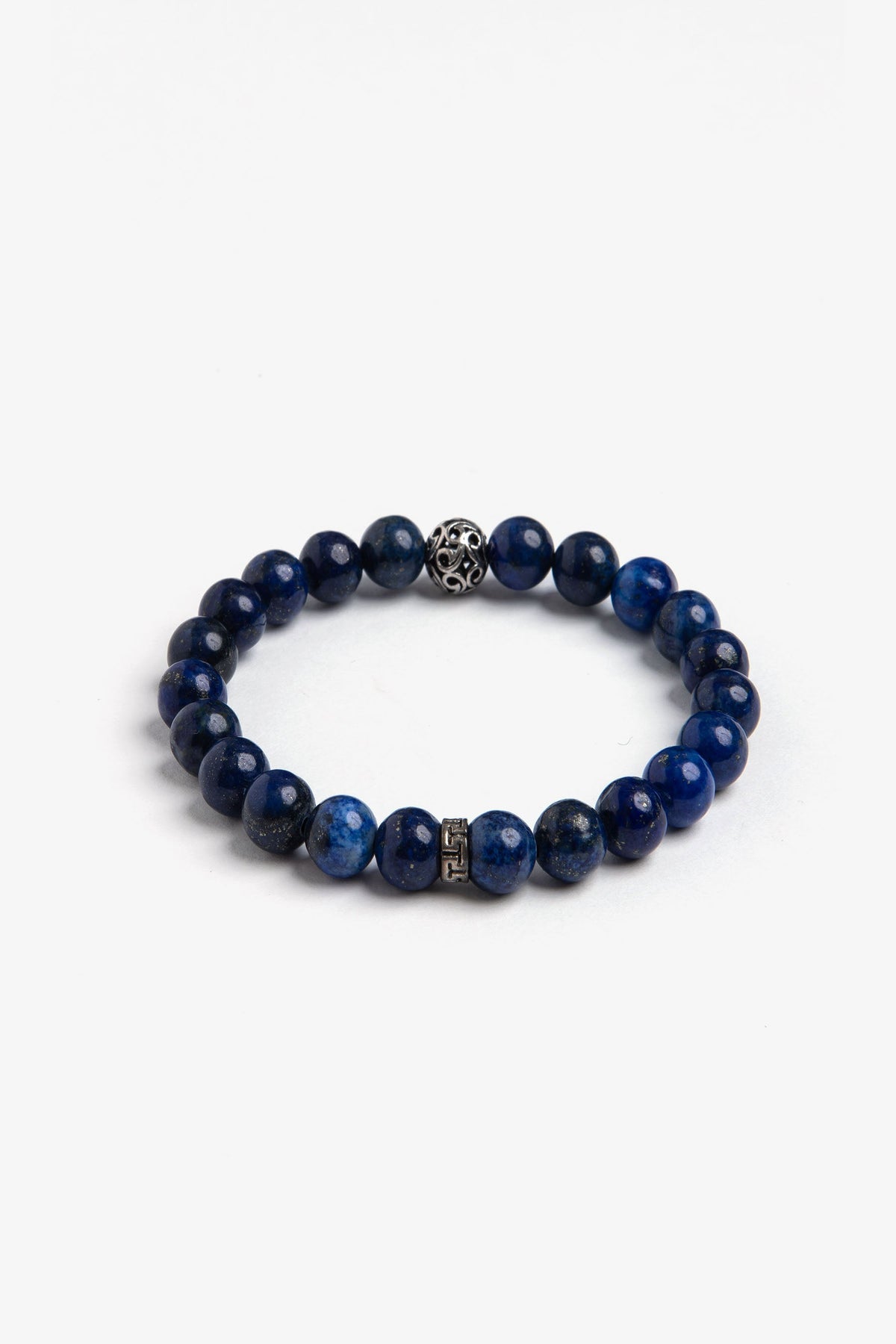 Bracciale perle medie blu-Dan John