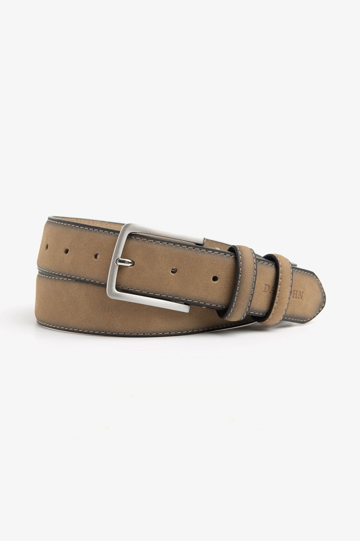 Taupe eco-suede belt