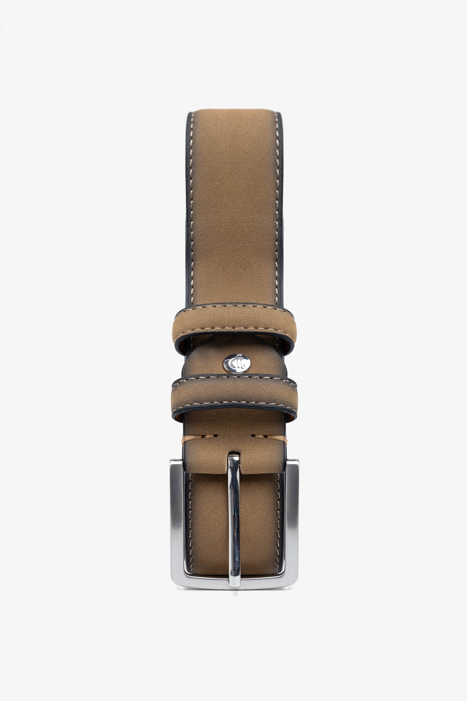 Taupe eco-suede belt