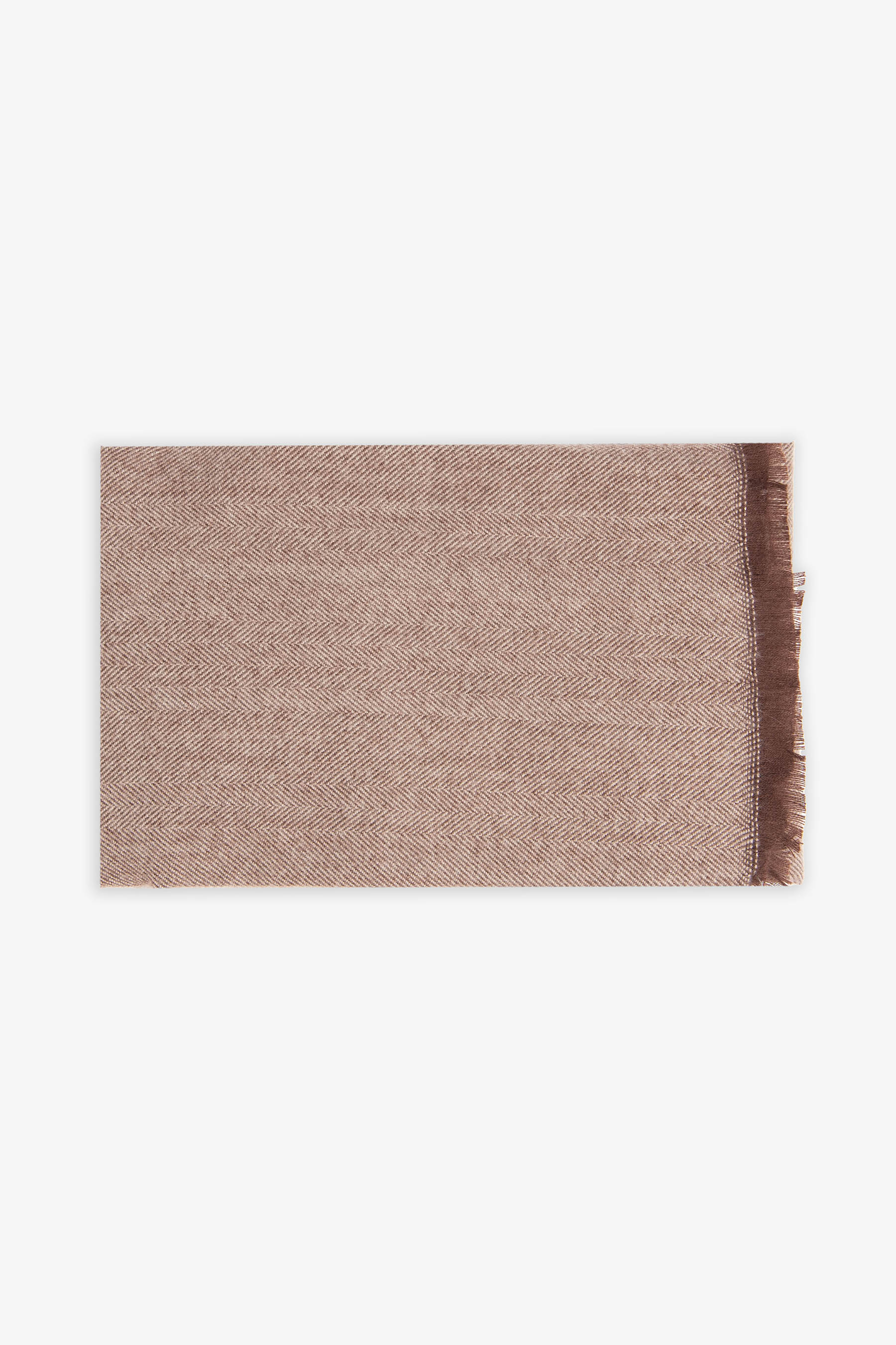 Beige herringbone jacquard scarf