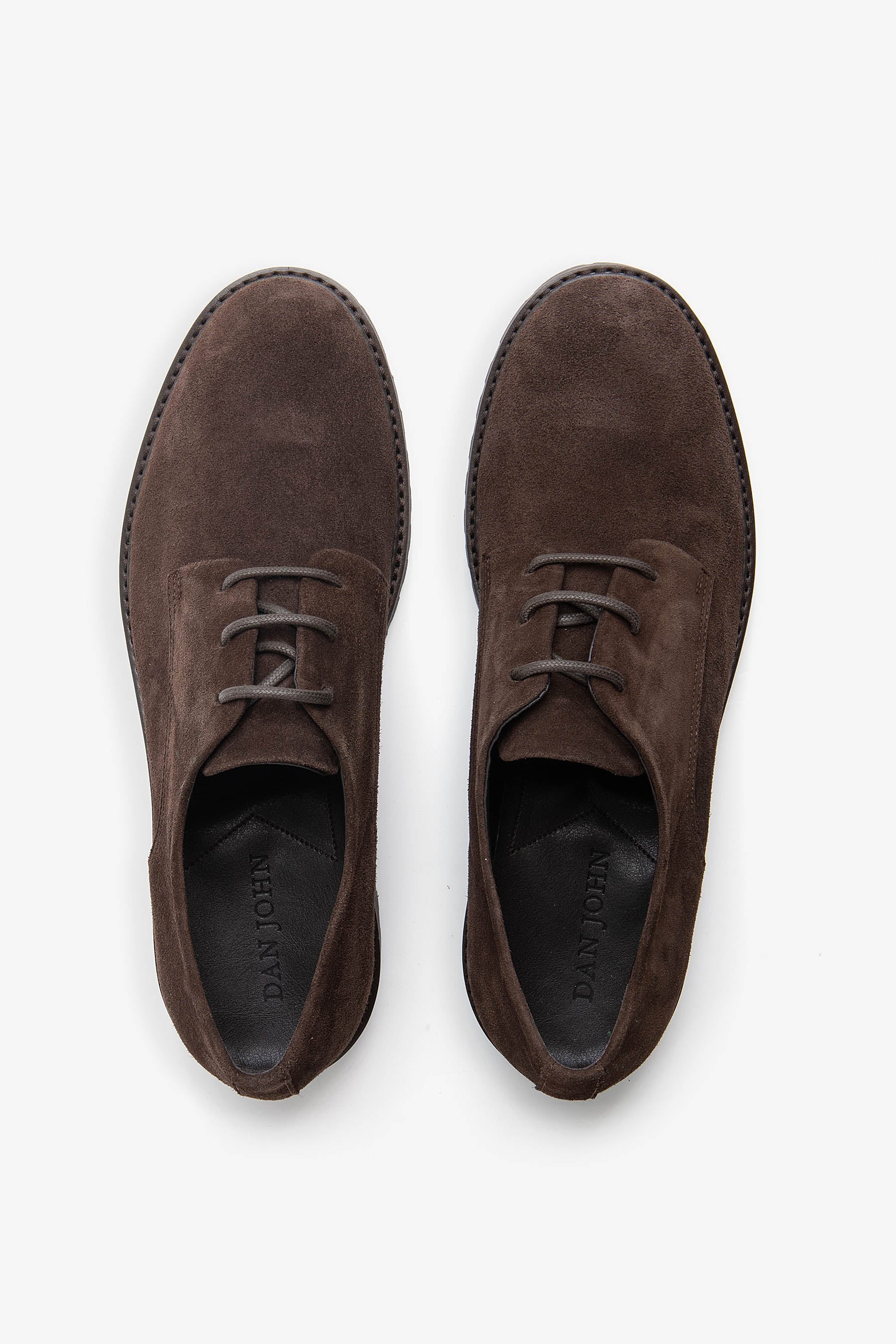 Scarpe derby suede moro-Dan John