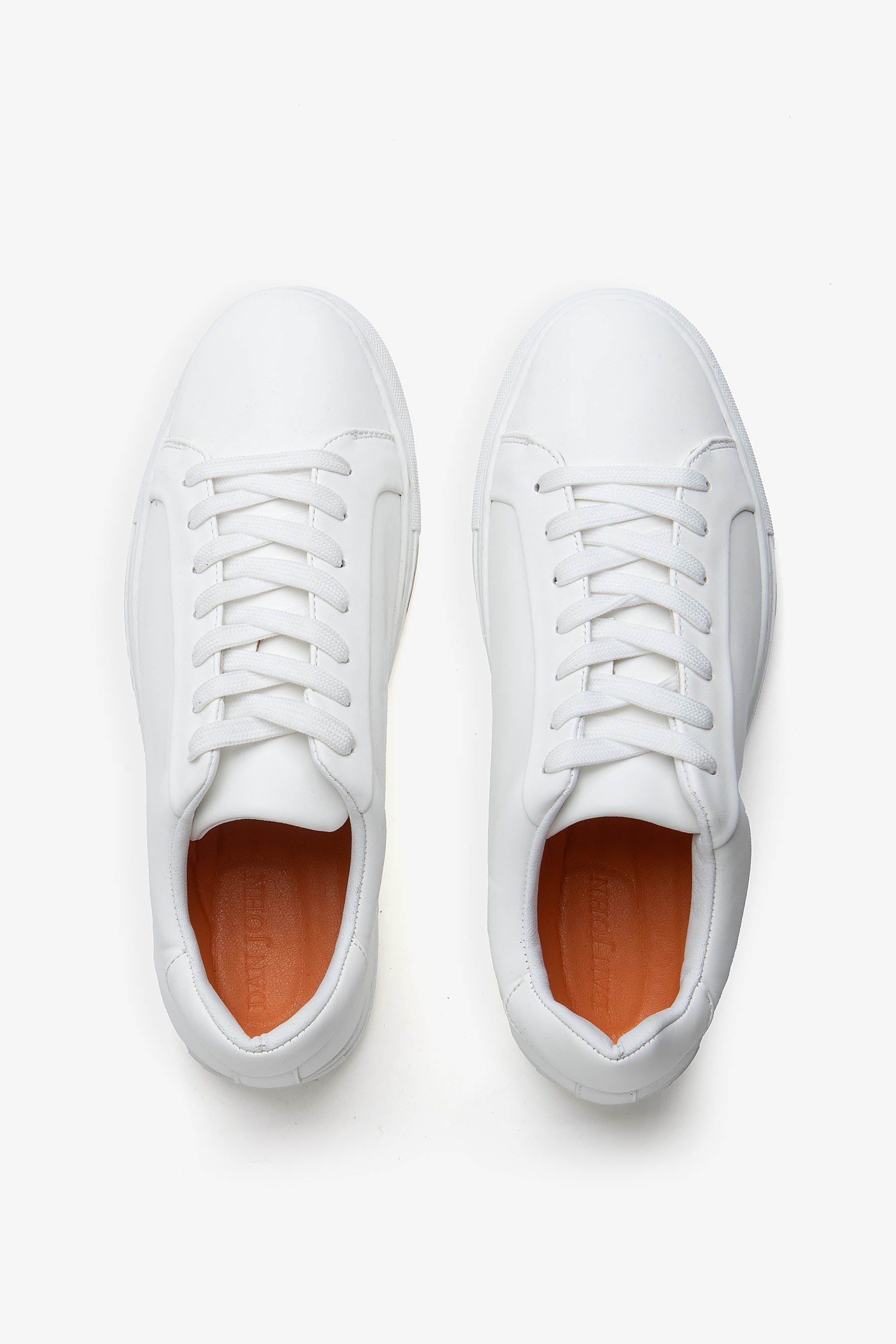Sneakers in ecopelle bianca-Dan John