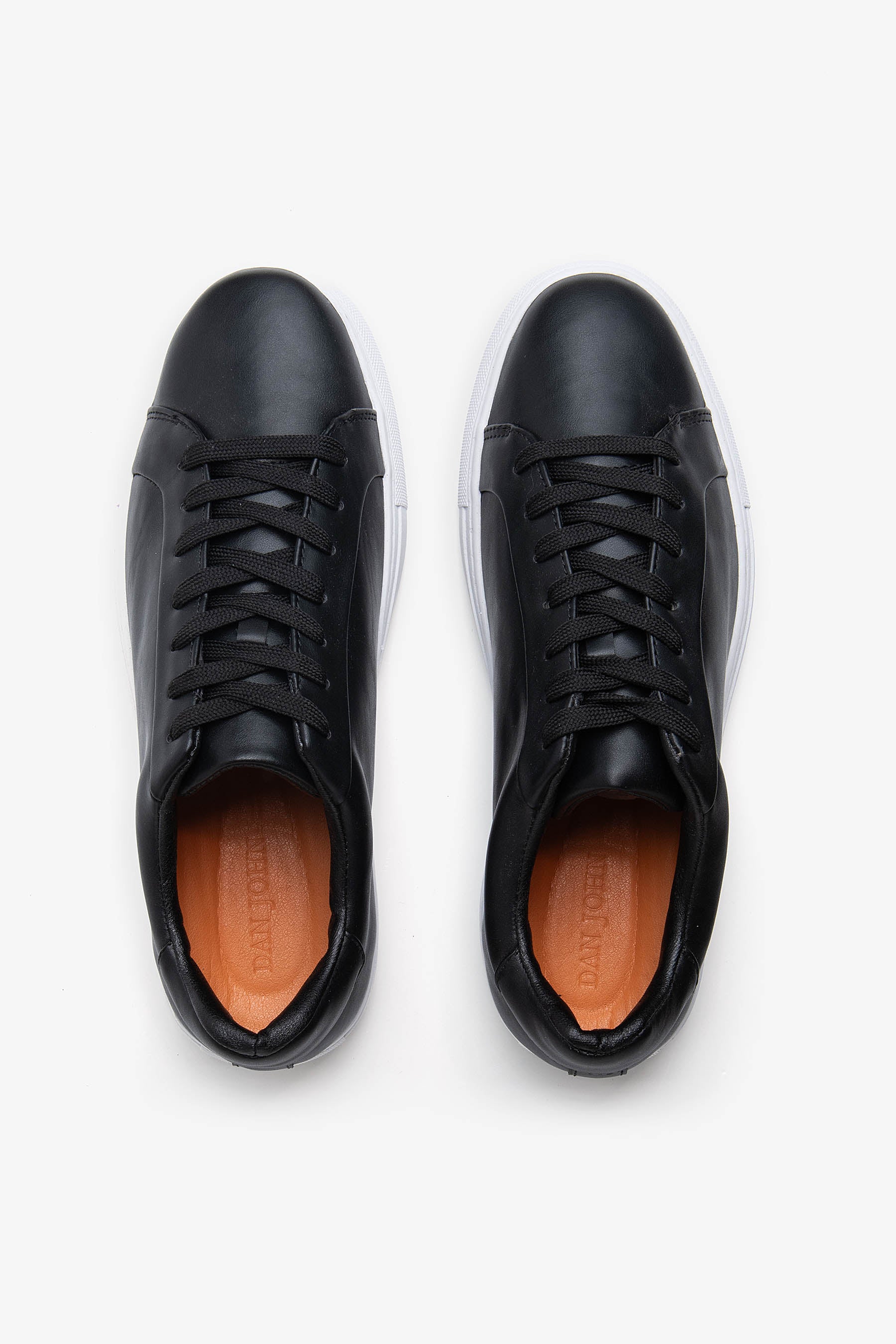 Sneakers in ecopelle nera-Dan John