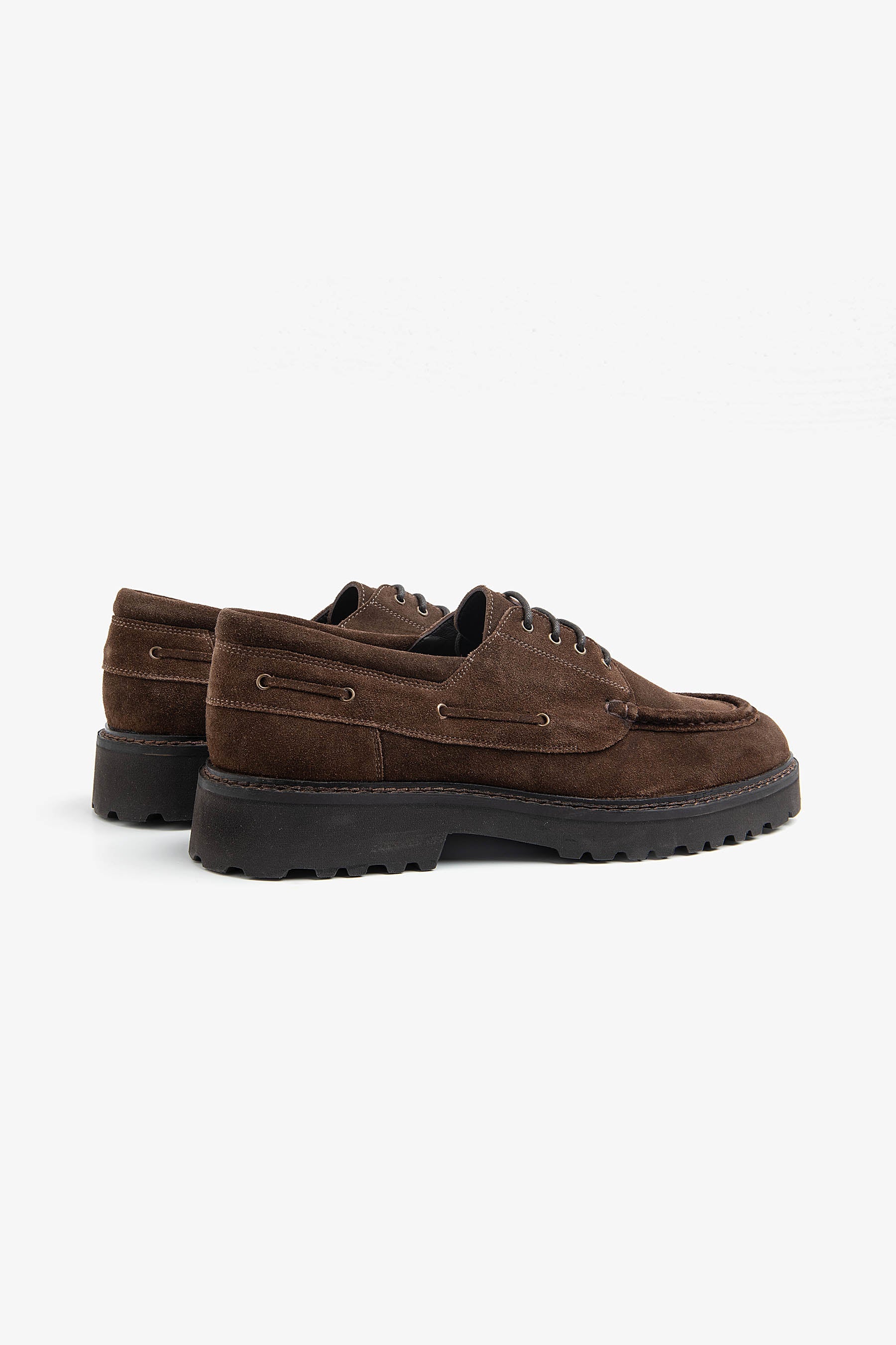 Scarpa da barca in suede cognac-Dan John