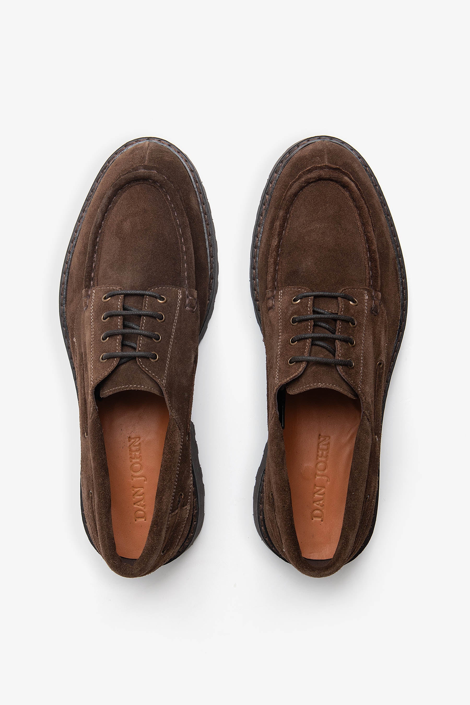 Scarpa da barca in suede cognac-Dan John