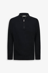 Maglia half zip nera-Dan John