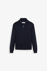 Maglia half zip blu Kids-Dan John