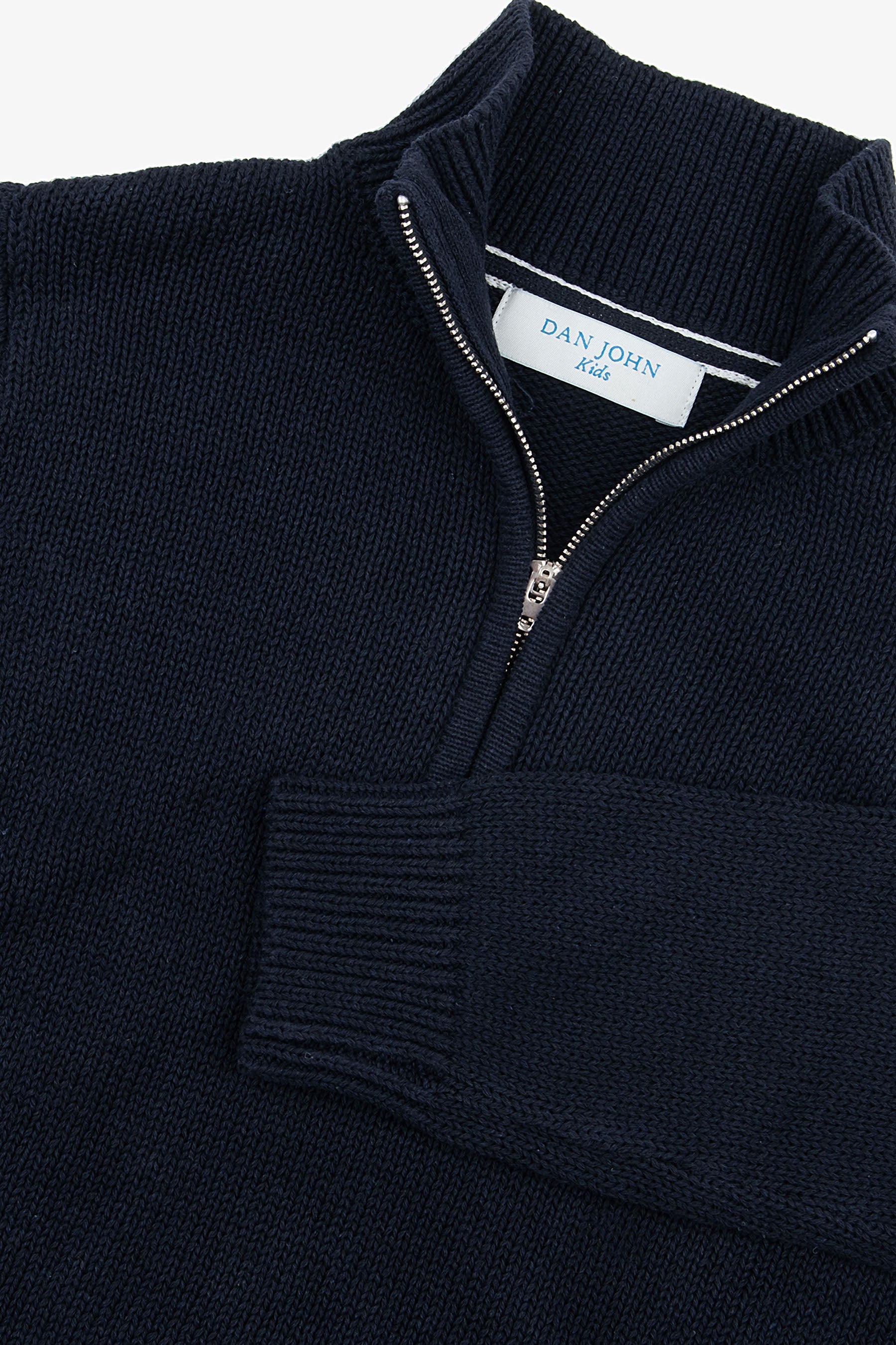 Maglia half zip blu Kids-Dan John