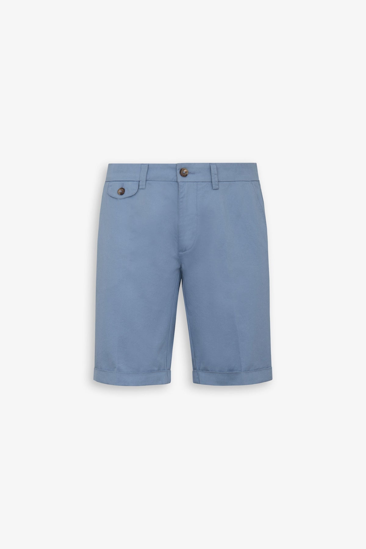 Light blue gabardine Bermuda shorts