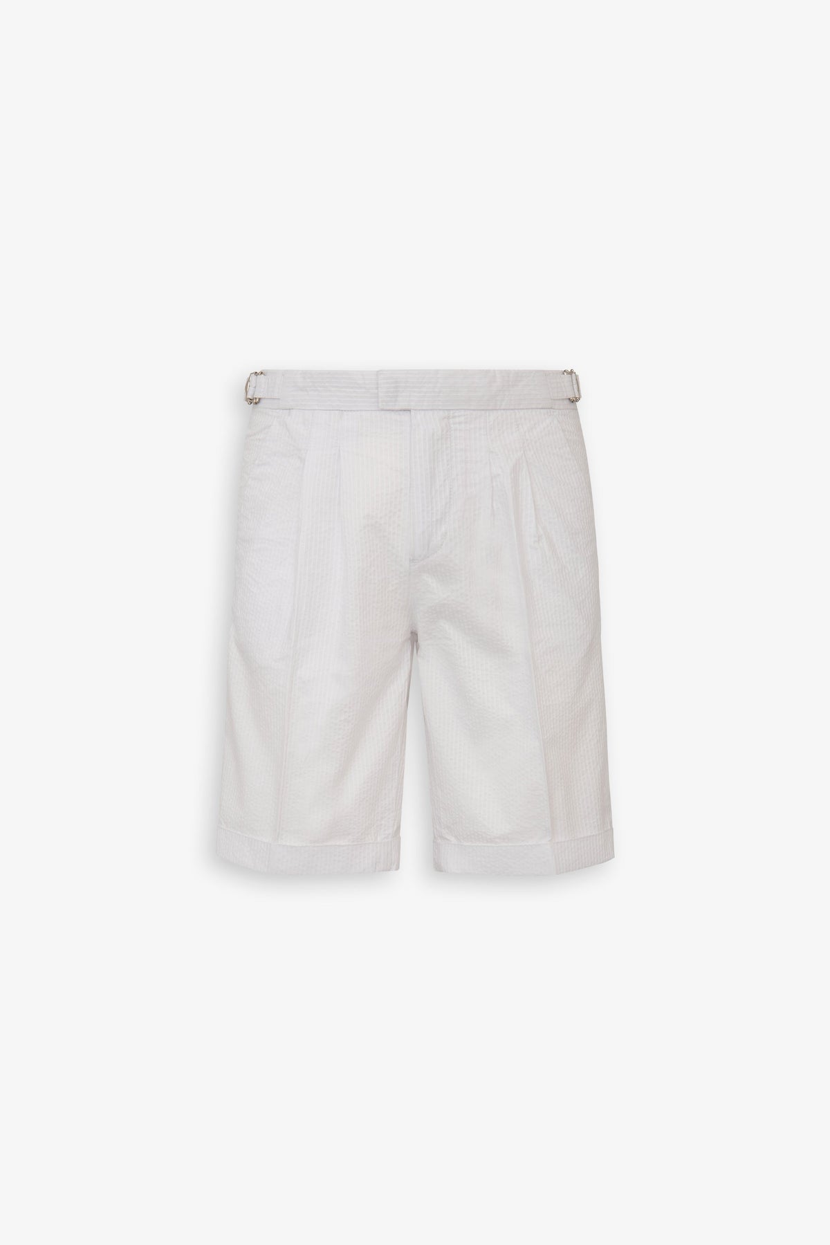 Bermuda chino rigato bianco